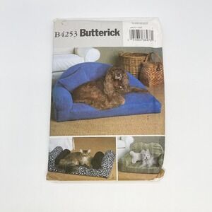 Butterick Pet Bed Sewing Pattern B4253 Dog Cat Bed DIY Crafty Uncut 2004